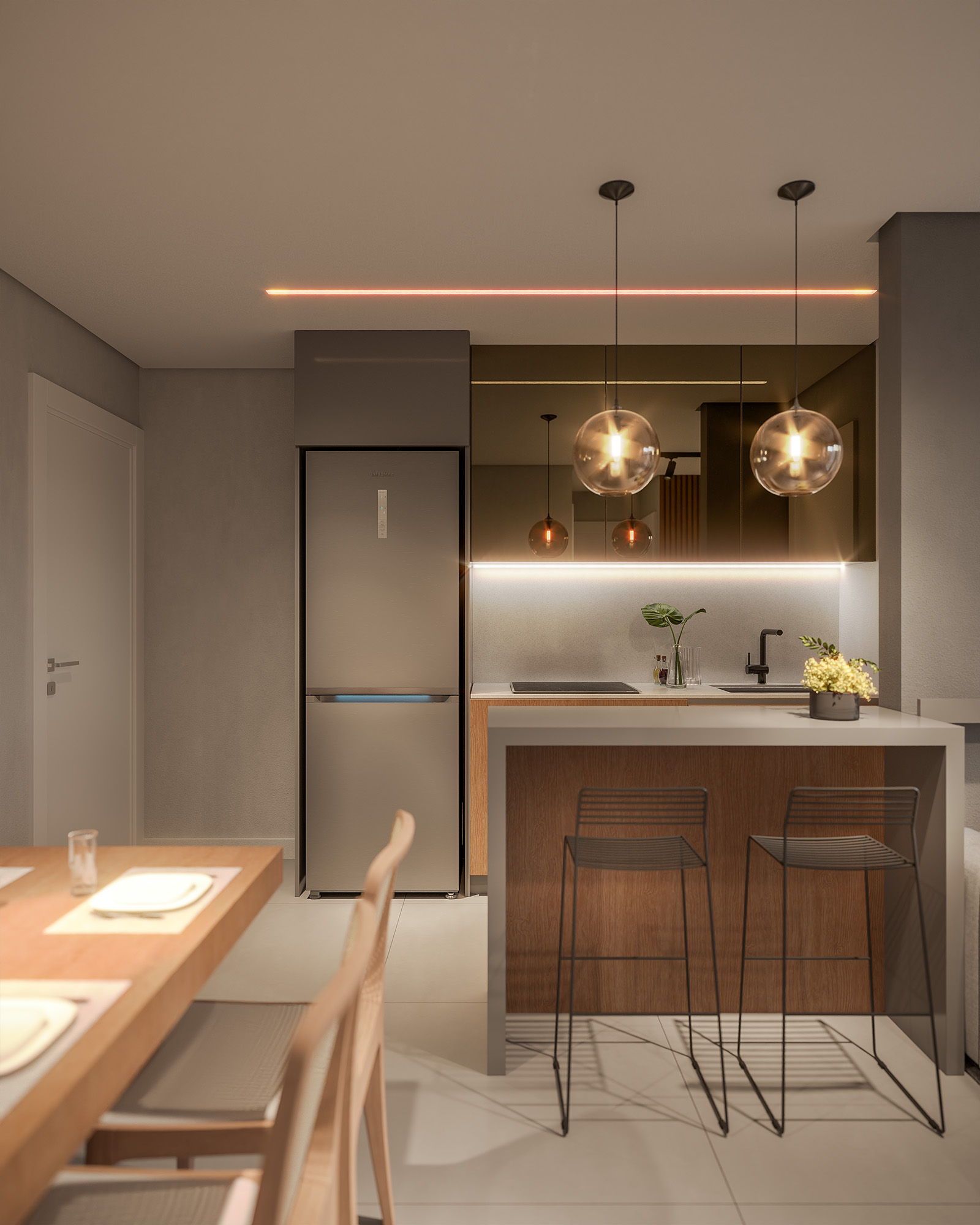 Cozinha gourmet decorada